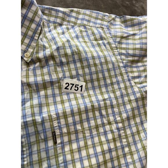 Barbour Shirt‎ Mens Medium Blue Country Tattersall Check Button Up Short Sleeve - Picture 7 of 7